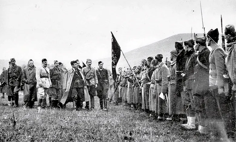 Tito inspects the 1st Proletarian Brigade, 1942