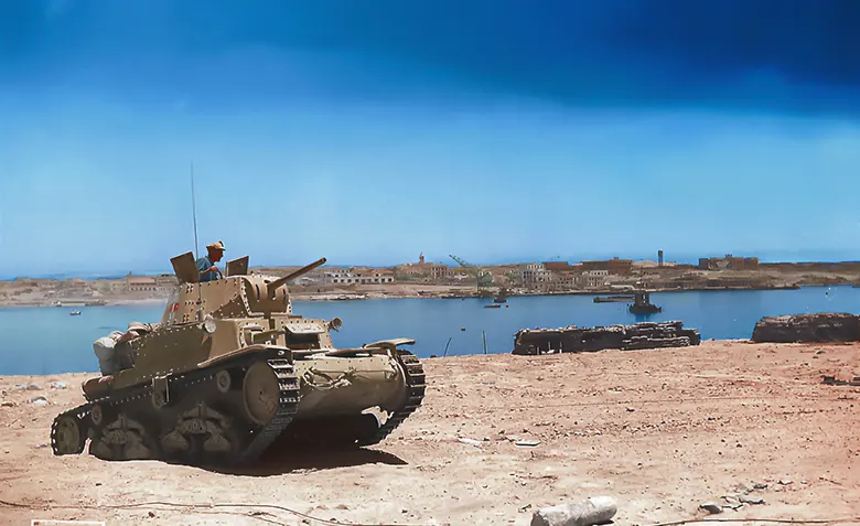 Carro Armato M13/40 Italian medium tank at Tobruk in 1942