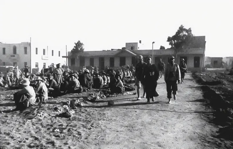 British POWs being inspected by Field Marshal Erwin Rommel after the fall of Tobruk