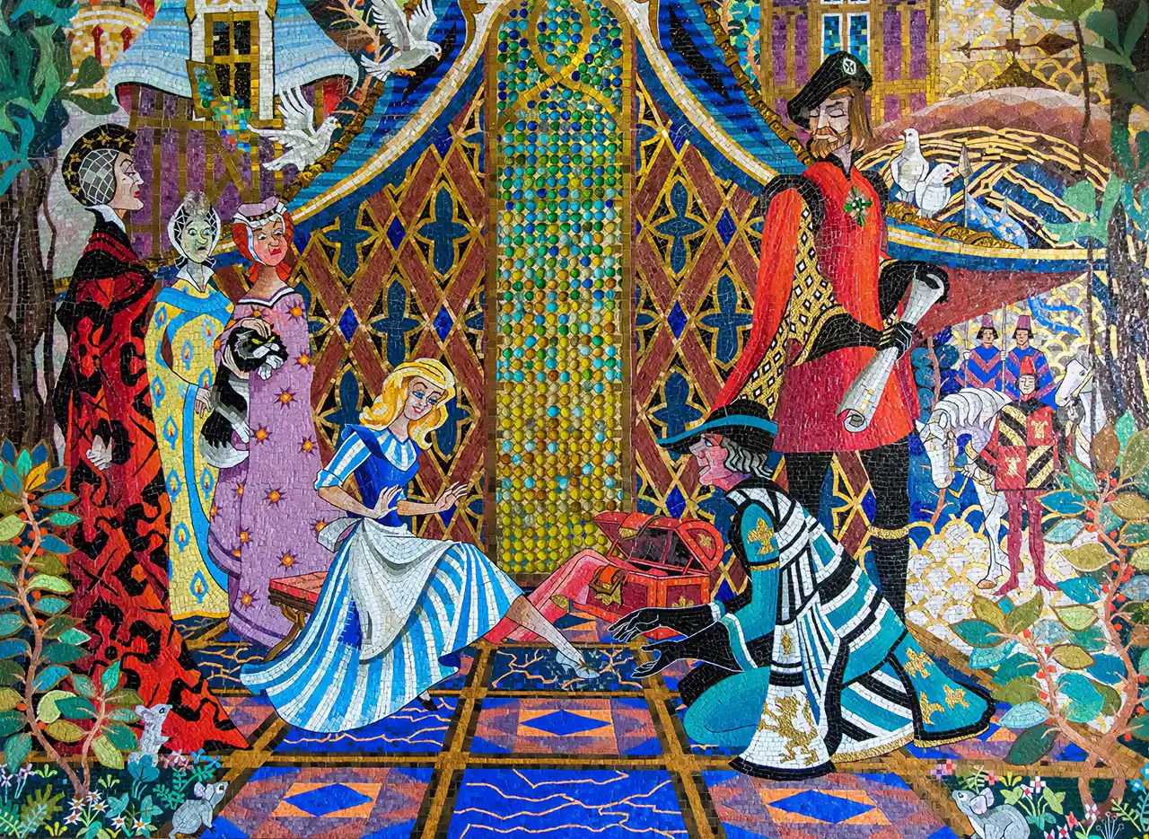 Cinderella Castle Mosaic Mural of Hanns Scharff