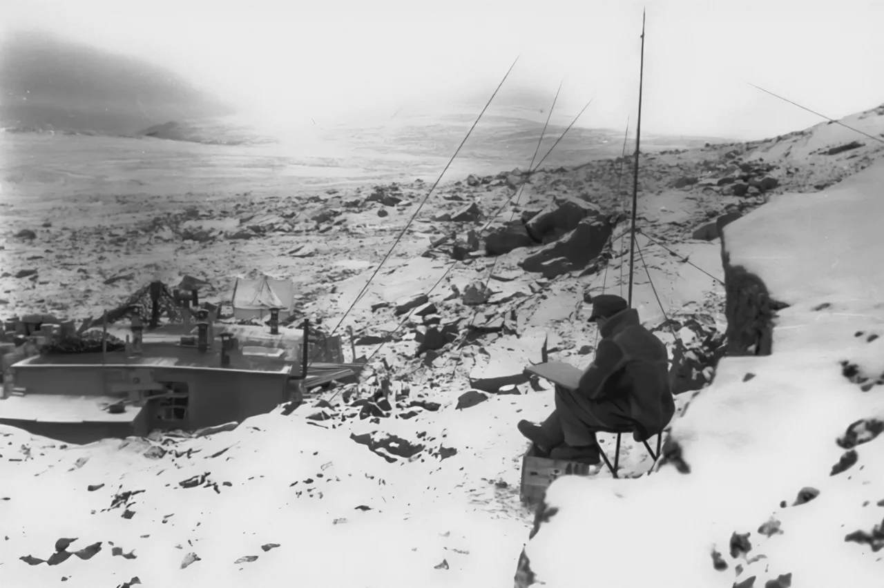 Marooned soldier on Svalbard