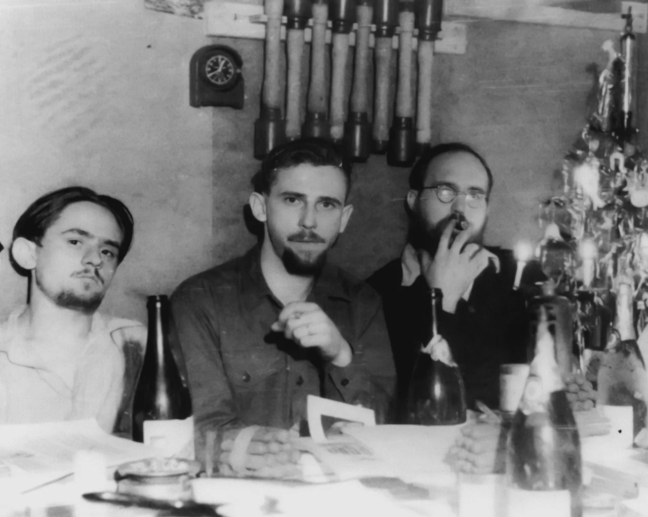 Wilhelm Dege and his men celebrate Christmas on December 24, 1944