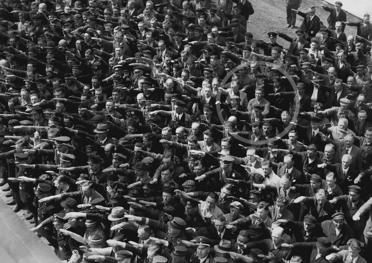 man refusing to give the nazi salute